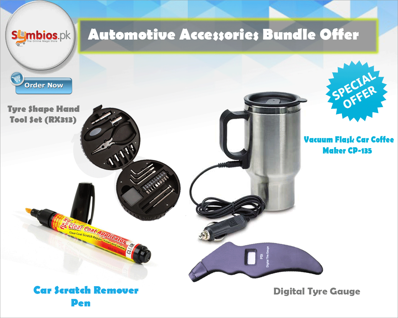 Automotive Accessories Bundle Offer price in Pakistan at Symbios.PK