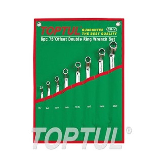 TOPTUL GAAA0810 - Double Offset Ring Wrench Set 75° 8PCS Pouch Bag  price in Pakistan