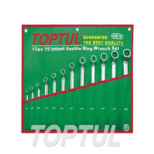 TOPTUL GAAA1204 - Double Offset Ring Wrench Set 75° 12Pcs Pouch Bag AAEI:6x7 to 30x32mm  price in Pakistan