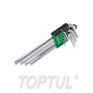 TOPTUL GAAL0917 - LN Key Set 9pc 1.5 to 10mm extra long length (ball head type)  price in Pakistan