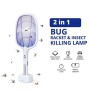 Mosquito Killer Racket, 2 in 1 Rechargeable Mosquito Lamp With LED Light & Charging Stand