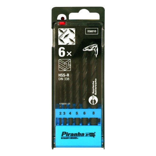 Black & Decker X56010 2/3/4/5/6/8mm Metal Drill Bit Set price in