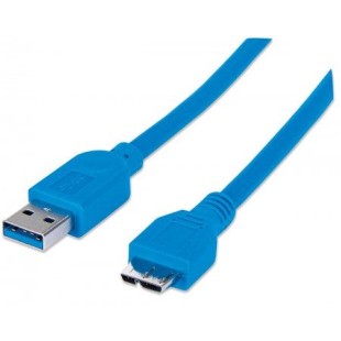 Manhattan USB 3.0 Cbl AM-Micro BM Blu 6.6ft/2m (325424) price in Pakistan