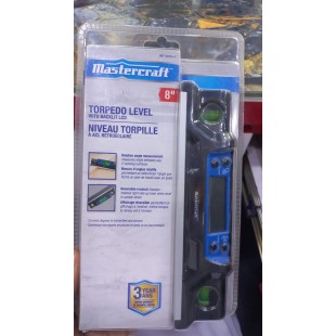 Mastercraft Acrylic Torpedo Spirit Level with Backlit LCD 8 Inch (Black) 057-4575-4 price in Pakistan