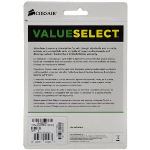 Corsair Ram For DeskTop CMV4GX3M1A1333C9 price in Pakistan, Corsair in ...