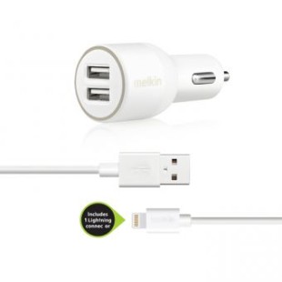 Melkin Double USB Output Car Charger + Lightning Cable M8J071 price in Pakistan