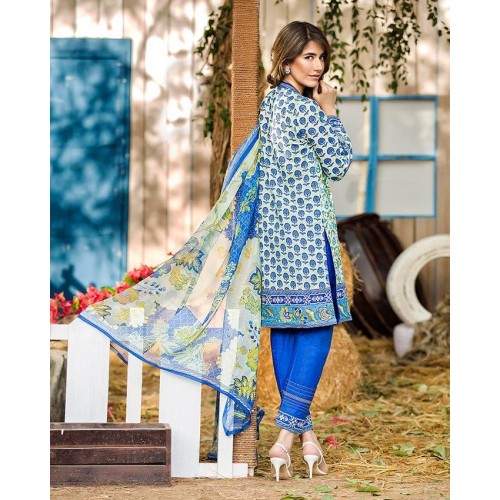 Alkaram studio Spring Collection Vol 2 3Piece Unstitched SS133Blue