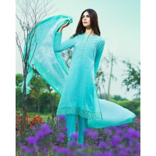 Alkaram studio Spring Collection Vol 2 3-Piece Unstitched SS-144Aqua price in Pakistan