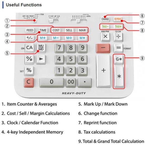 Casio DR.240R Printing Calculator price in Pakistan at Symbios.PK