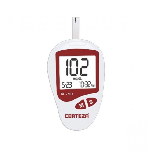 Blood glucose monitor with 25 strips (1x25 vial) GL 107 price in