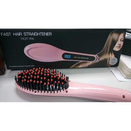 Fast Hair Straightener Brush With Temperature Control Hair Styling HQT ...