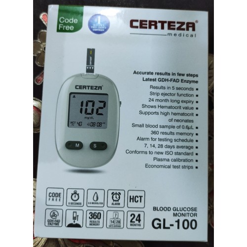 Certeza GL 100 Blood Glucose Monitor price in Pakistan at Symbios.PK