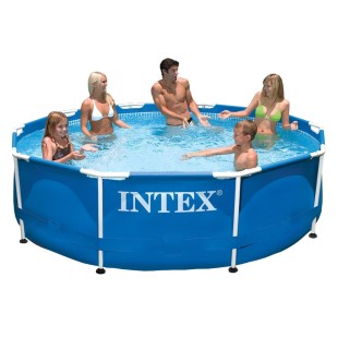 INTEX 10ft X 30in Round Metal Frame Pool - 28200 price in Pakistan