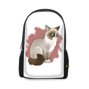Sad Cat Art Printed Backpacks BG-14 price in Pakistan