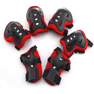 Mounchain 6 Pieces Kids Outdoor Sports Protective Equipment Skating Knee Pads Elbow Pads Wrist Protectors Safety Protection price in Pakistan