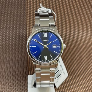 Casio MTP-V002D-2B3 Silver Chain Analog Blue Dial Dress Watch price in Pakistan